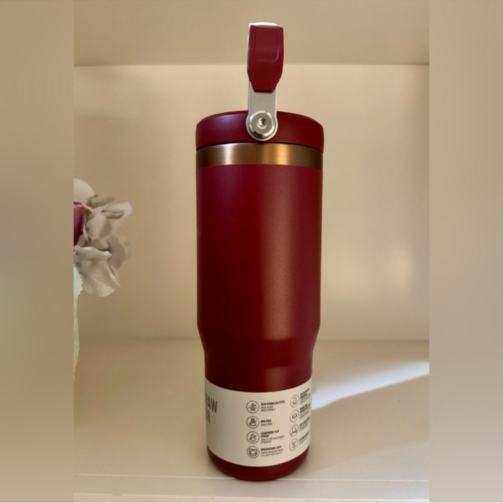 🎉LAST CHANCE🎉NWT Stanley Iceflow Flip Straw 30 oz Tumbler Glided Pomegranate - Picture 5 of 11